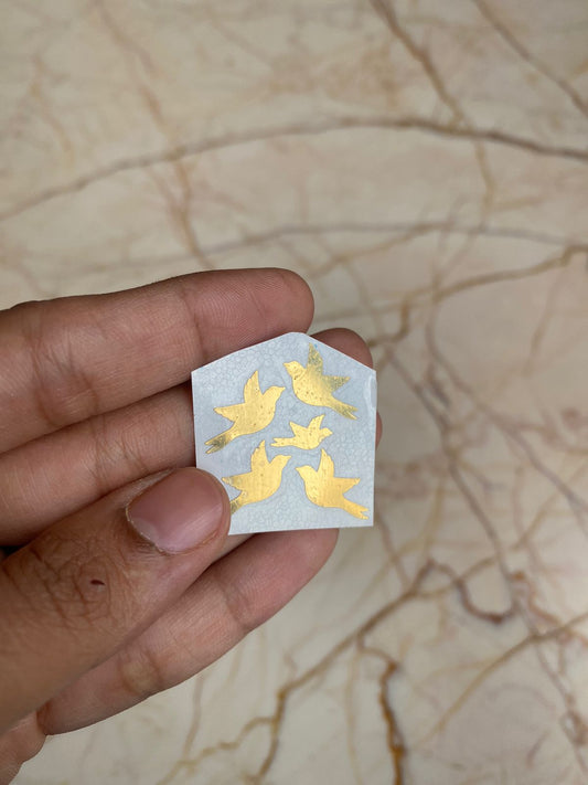 5 pc bird Metallic Sticker