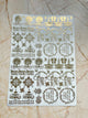 A4 Diwali Metallic Sticker Sheet - J