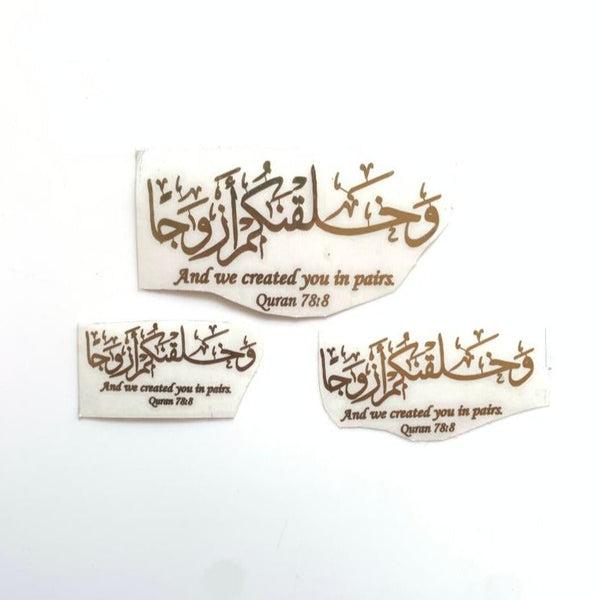 And we created you in pairs Metallic sticker