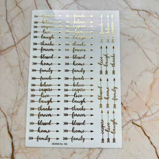 Bookmark Embossed Sticker.