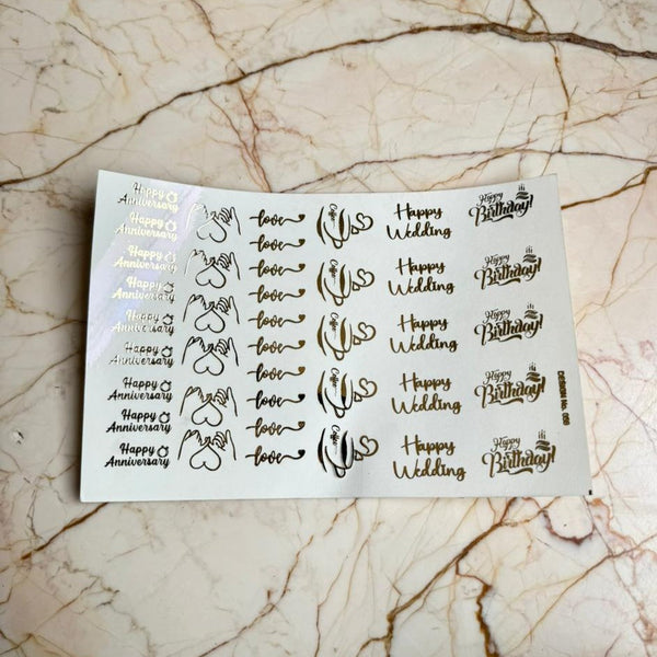 Best Wishes Embossed sticker