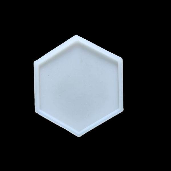 Resin silicon mould Hexagon 6 Curve coaster