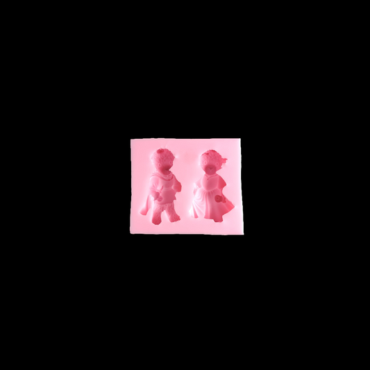 Resin silicon mould couple teddy