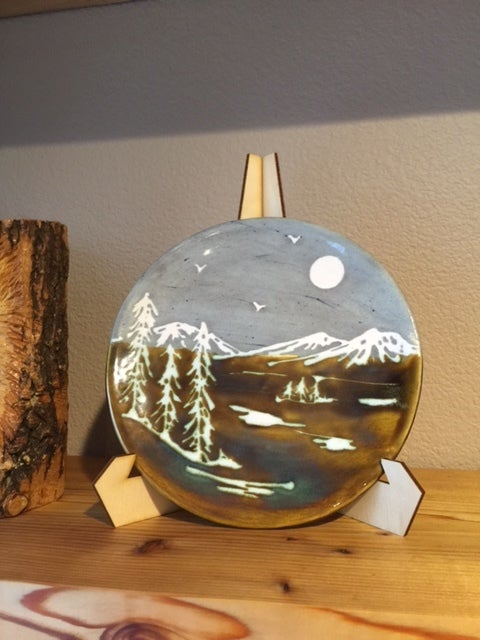 MDF Easel Wooden Decor Plate Stand For Resin Work 6inch & 8inch