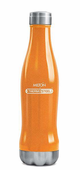 Milton Duke Orange Thermosteel Hot & Cold Water Bottle, 600 ML