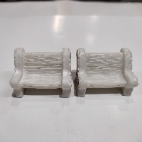 Craft Miniature Model Bench White 2pc