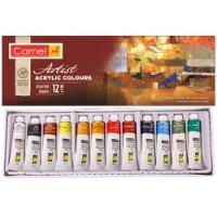 Camel Artist Acrylic colours 12 shades X 9ml tubes
