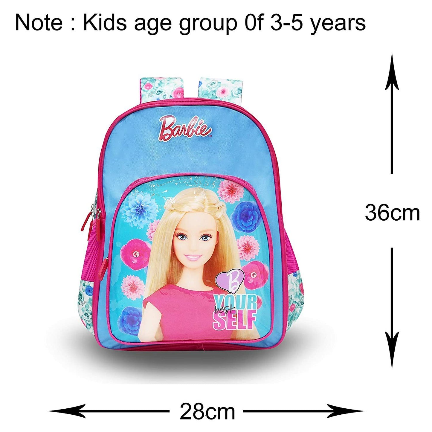 My Baby Excel Barbie Pink: Blue School Backpac (Size 36Cm)