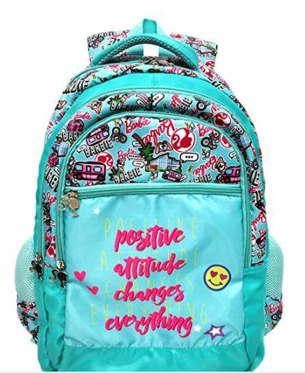 My Baby Excel Barbie Positive Attitude Blue School Bag( 48 cm)