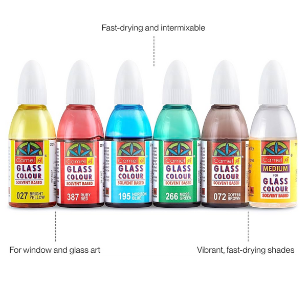 Camel Glass Colours Solvent Based 20ml*5p (2911628)