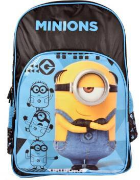 My Baby excel Minions Stuart 46cm Secondary (Secondary 3rd Std Plus) School Bag  (Blue, Black, 18 inch)