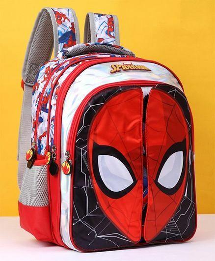 My Baby Excel Spider Man Flap School Bag Red - 14 Inches  41cm
