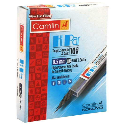 Camlin Hi Par 0.5mm HB Fine Leads 10 Tubes