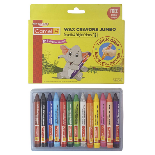 Camlin Jumbo Wax Crayons Glitter 96mm*11mm