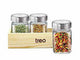 treo Cuwood SX Jar Set 310 ml With Wooden Tray 3N