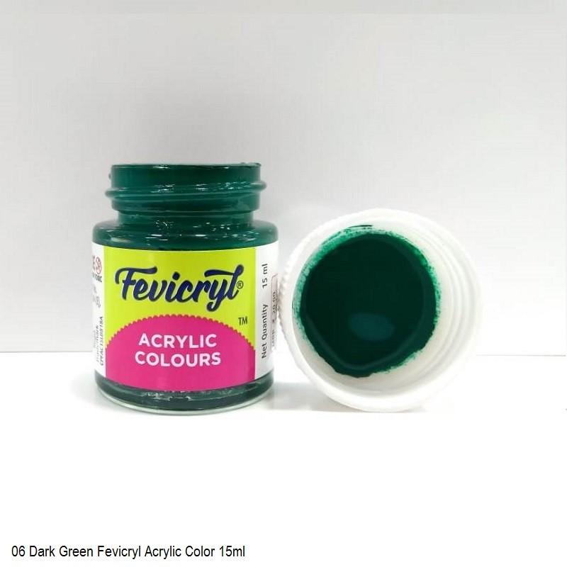 Fevicryl Acrylic Colours Dark Green-06 DS0902 15ml