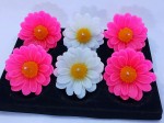 Asmit Creation Decorative Designer Floating Candles for Home Decor/Flower Candles for Home Decor - Set of 6, Pink & White