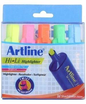 Artline Hi=Li Highlighter Pen Set Of 5