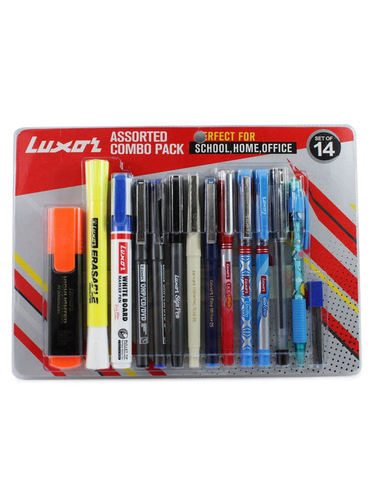Luxor pen assorted combo pack 14pc