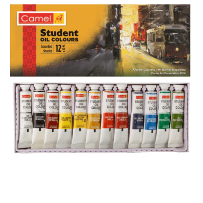 Camlin Sutdent Oil Colour Tube 12 Shades/20ml