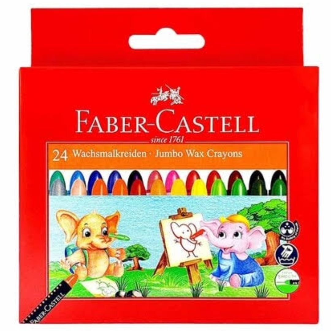 Faber-Castell 24 wachsmalkreiden. Jumbo wax Crayons