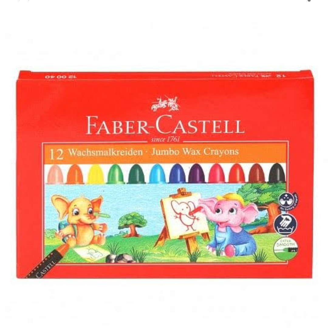 Faber-Castell 12 wachsmalkreiden.jumbo Wax Crayons