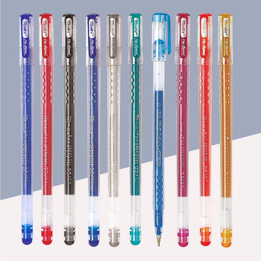 Montex Hy-Speed Sparkle 10 Glittering Colour Gel Pen