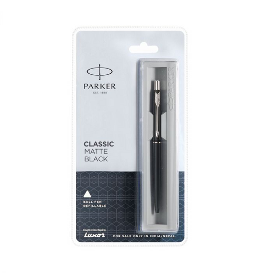 Luxor Parker Classic Matte Black Chrome TrimBall Pen