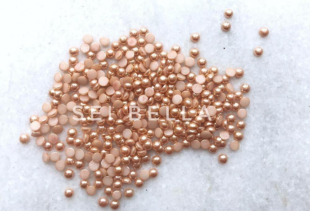 Craft Halp Cut Pearls Golden Moti 6No.