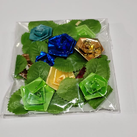 Craft Ribbon Flower Green Patti 12P