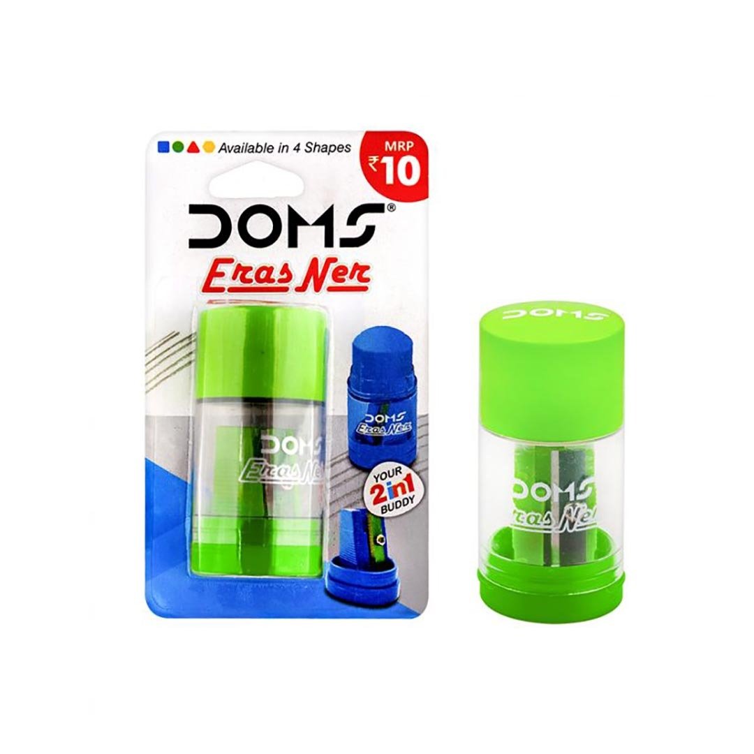 DOMS Eraser Round (Eraser + Sharpener)