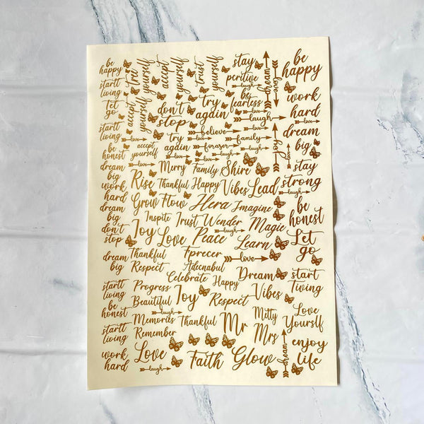 A4 mix design sticker sheet A