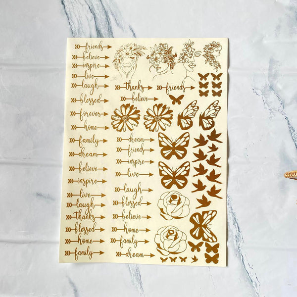 A4 bookmark sticker sheet