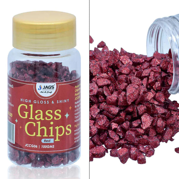 Jags Glitter Coating Glass Chips JCCG06 100Gram