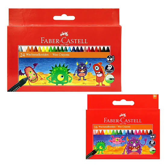 Faber Castell 16 Wachsmalkreiden. Wax Crayons