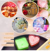 Plastic Clear Tea Light Cup Holders - Heat-Resistant Votive Containers in Heart, Square, Star, Round, Butterfly Shapes - Tealight Cups With 25 mm Wicks for DIY Making