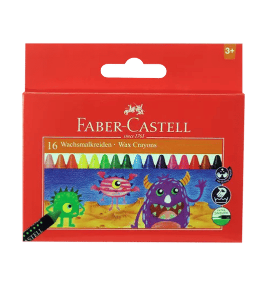 Faber Castell 16 Wachsmalkreiden. Wax Crayons