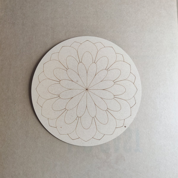 (R-16) Resin mandala Art MDF (3mm*10")