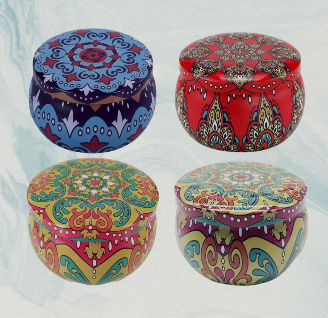 Mandala art aluminium jar