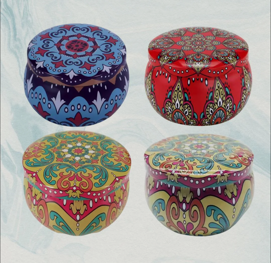 Mandala art aluminium jar