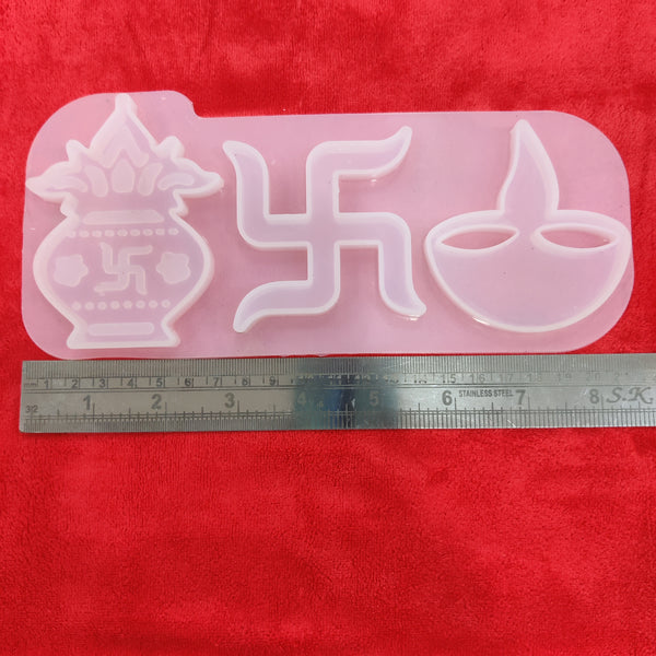 Silicon mould Diya Swastik ka lash (SMDS00)