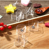 Plastic Clear Tea Light Cup Holders - Heat-Resistant Votive Containers in Heart, Square, Star, Round, Butterfly Shapes - Tealight Cups With 25 mm Wicks for DIY Making