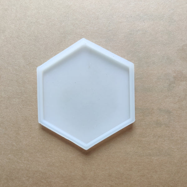 Resin silicon mould Hexagon 6 Curve coaster