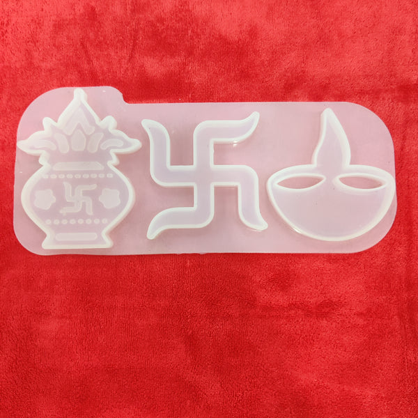Silicon mould Diya Swastik ka lash (SMDS00)