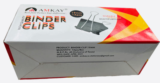 Amkay High Quality Binder Clips 41mm,  12Pcs