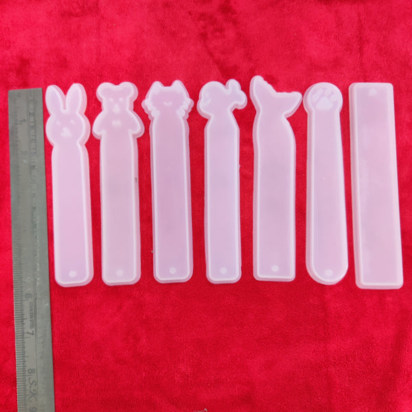 Resin bookmark silicon mould 7 design ( 7 pcs)